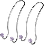 Auto Hooks Bling Car Hangers Organizer Seat Headrest Hooks Strong and Durable Backseat Hanger Storage Universal for SUV Truck Vehicle 2 Pack (Light Purple)