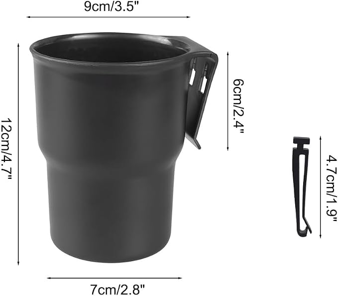 Car Cup Holder Hook, Auto Window Mount Bottle Holder 3.54'' Caliber Air Vent Hanging Beverage Holder for Soda Cans, Water Bottles, Coffee