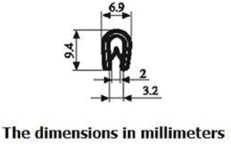 Edge Trim Black Small, Fits 1/16" (3 Feet)