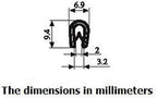 Edge Trim Black Small, Fits 1/16" (3 Feet)