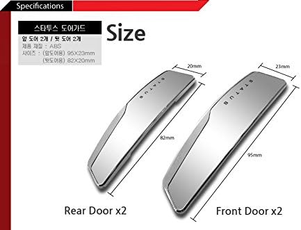 4 Pcs Status High Glossy Slim Door Edge Guards Bumper Protector Trim Guard Sticker Molding Black Color for Motors Auto Vehicle