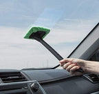 Windshield Cleaner Tool Car Window Cleaner Inside Interior Windshield Cleaning Tool(Green-Rectangle)