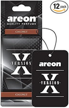X AXV04 Hanging Best Car Air Freshener Coconut Scent, Paper Hanging Ornaments, Long Lasting Scent for Car or Home 12 Pack
