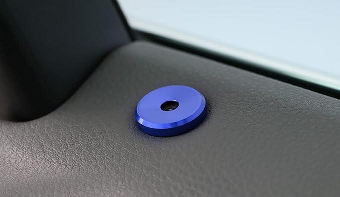 4pcs Sports Blue Aluminum Decorative Door Lock Indicator Light Cap Covers Compatible with Porsche Cayenne Panamera Macan