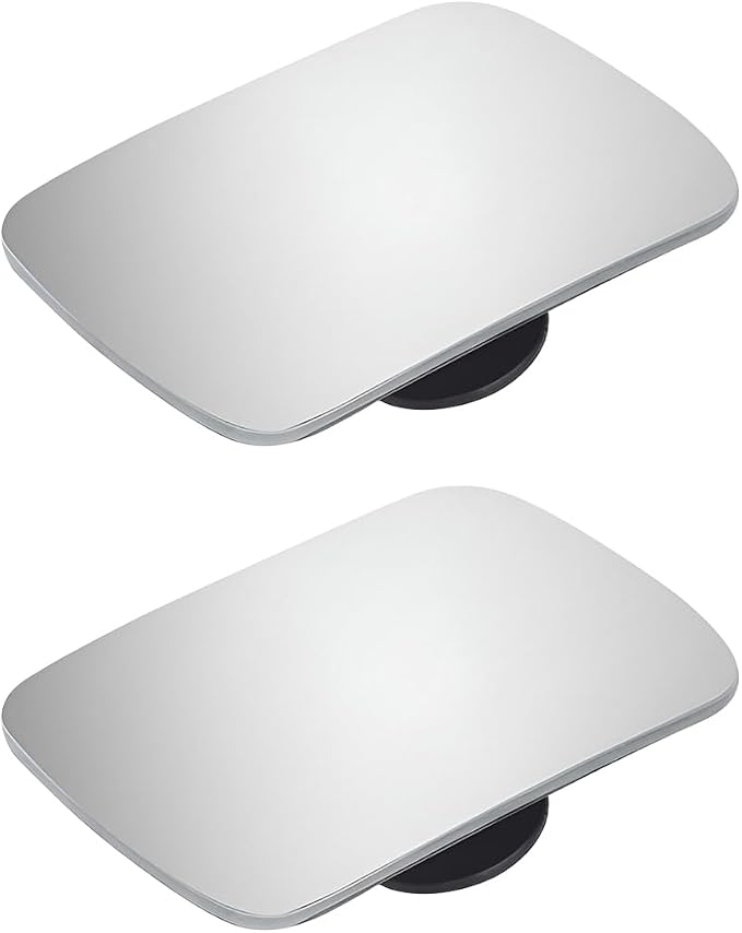 2PCS Car Blind Spot Mirror, Wide Angle HD Glass Rectangle Convex Frameless Side Blindspot Mirror with Adjustable Stick, Auto Exterior Rear View for Wide Angle, Universal for Vehicles (B)