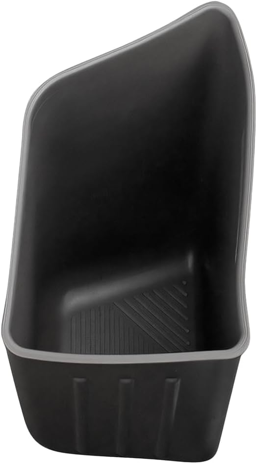 Car Trash Can, Silicone Portable Vehicle Side Door Garbage Container Trash Bin, Multifunctional Auto Interior Dustbin Garbage Can Storage Organizer, Universal Fit (Left/Black)