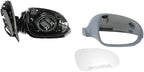 Passenger Side Mirror Assembly Electric Adjustment Heated No Memory Gray Compatible with 2006-2009 Volkswagen GTI Rabbit VW1320124