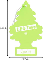 Car Air Freshener Hanging Paper Tree for Home or Car, "lime green”, Jasmin scent