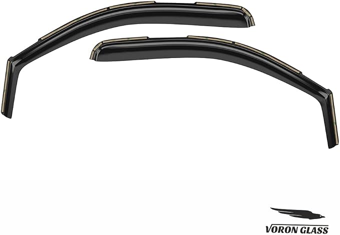 Voron Glass in-Channel Extra Durable Rain Guards for Trucks Chevrolet (Chevy) Silverado/GMC Sierra 2007-2013 Regular Cab, Window Deflectors, Vent Window Visors, 2 Pieces - 210004
