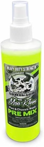 CowRC Cleaning Kit – Moo-Kleen 8oz Pre-Mix Spray, Cow Cleaning Snot Gel & Microfiber Cloth – RC Car, Truck, Buggy & Airplane Cleaning Supplies – Removes Dirt, Oil & Grime