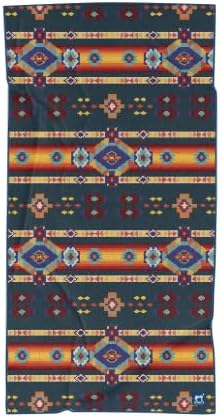 Athletic Running Towel, Full-Sized, Car Seat Cover - Performance Microfiber (Aztec Artisans & Chocolate Currency)