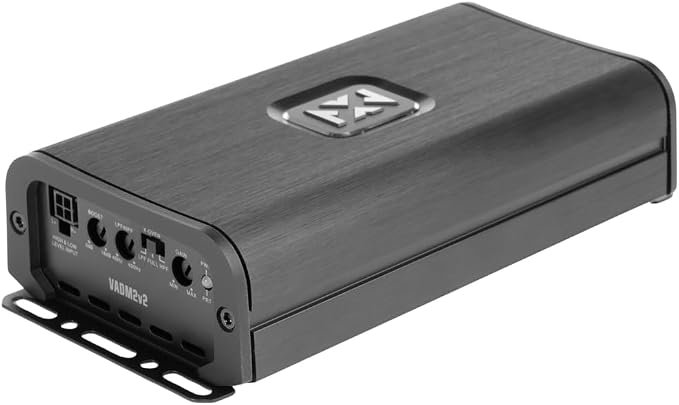 VADM2v2 2-Channel Class D Amplifier 1200W Peak, 600W RMS, 2/4-ohm Stable, High/Low Pass X-Over, for Car/Truck/Marine/UTV/Motorcycle (VADM2 Version 2)