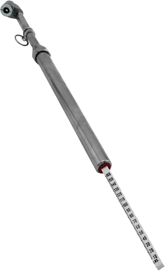 S-976 Dual Head Chuck Tire Pressure Service Gauge, Plated Brass Tube, 12 3/4” 1-160 PSI