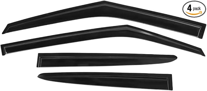 Tape On Window Visors Fits for 2011-2018 Hyundai Veloster, Side Auto Window Wind Deflectors, Ventshade, Rain Guards for Cars/Trucks