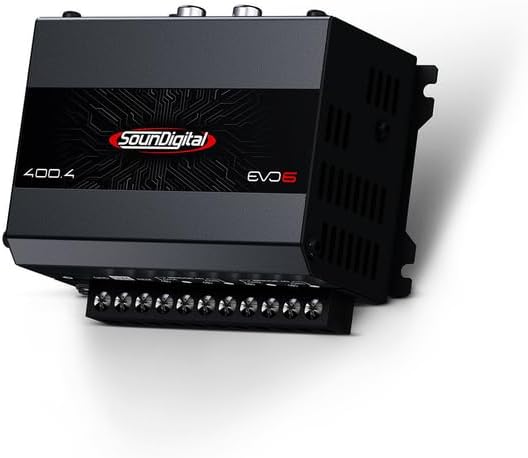 400X4 Car & Motorcycles Full Range Amplifier 4 Channels 400 Watts RMS 4 Ohm - Compact Size - Professional Super Sound Quality