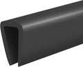 Rubber Edge Trim, 3/16" U Channel Edge Trim, Edge Protector for Glasses or Flexi Glasses, 3/16 in Flexible U Shaped Gasket, Black Color, Length 20 Ft