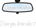 3PCS I Love You Drive Safe Mirror Sticker Car Decals for Women, 2025 Cute Car Rear View Mirror Stickers for Women,Cars Accessories Valentines Day Gifts for Her/Him (White)