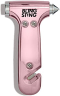 Safety Hammer - Emergency Automotive Escape Tool with Window Breaker, Seat Belt Cutter & Adjustable Car Visor Strap - Tempered Glass Breaker - Steel Blade - Blush Rose Pink (1 Count)