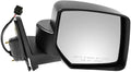 Passenger Side Mirror Assembly Electric Adjustment Non-Heated No Memory Textured Compatible with 2007-2009 Jeep Patriot CH1320282