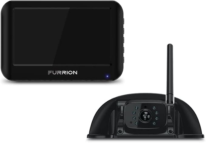 Vision S Wireless RV Backup Camera System with 4.3-Inch Monitor, 1 Rear Sharkfin, Infrared Night Vision, Wide-Angle View, Hi-Res, IP65 Waterproof, Motion Detection, Microphone - FOS43TASF