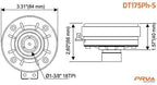 DT175Ph-S 1" Exit Screw-On Horn 75 Watts RMS 8 Ohms 1" VC Pro Audio 108dB Phenolic Compression Driver (Single)