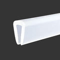 Clear Rubber Edge Trim, U Channel Silicone Rubber Edge Trim, 1/8" Slot, Fit for 3/32-5/32", White Color, Edge Protector for Plywood, Sheet Metal Parts