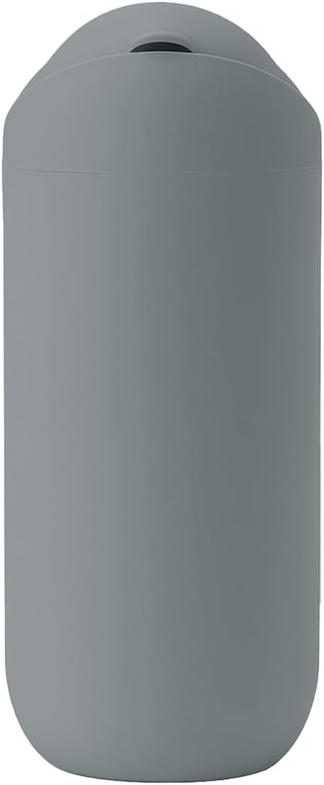 Car Trash Can with Flip Lid, Mini Portable Silicone Auto Cup Holder Garbage Bin, Leakproof Vehicle Trash Storage, Universal Car Accessories for SUV Truck Van Home Office(Gray)