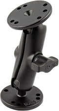 Universal B Size 1" Ball Drill-Down Mount with Medium Arm and Dual AMPS Round Plates for Phone, GPS & Electronic Device Holders RAM-B-101U