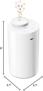 Waterless Diffuser for Essential Oil, Car Diffsuer, Battery Operated Nebulizer, 0.7 Fl Oz/ 20mL, Mini Scent Air Machine, 3 Timers & 3 Mist Levels for Home, Room, Car, Office - AN6 White