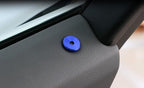 4pcs Sports Blue Aluminum Decorative Door Lock Indicator Light Cap Covers Compatible with Porsche Cayenne Panamera Macan