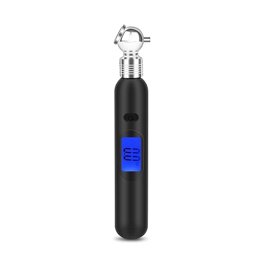Mini Digital Tire Pressure Gauge 3-99PSI 4 Settings Tire Gauge for Tire Pressure with Backlit LCD for for RV Car Truck Bicycle, Easy and Accurate Reading(Black)