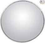2Pcs 3 Inch Non-Adjustable Large Stick-On Convex Blind Spot Mirror, HD Glass Big Round Rear View, Strong Adhesive for Car, Van, SUV and Trucks (3"(75mm), Frameless)