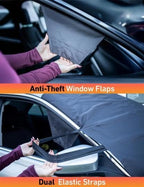 Car Snow Cover Compatible for Jeep Compass | Windshield Cover for Ice and Snow with S-Hook Straps | Heavy-Duty 600D Oxford Winter Car Cover, Waterproof & Anti-Slip