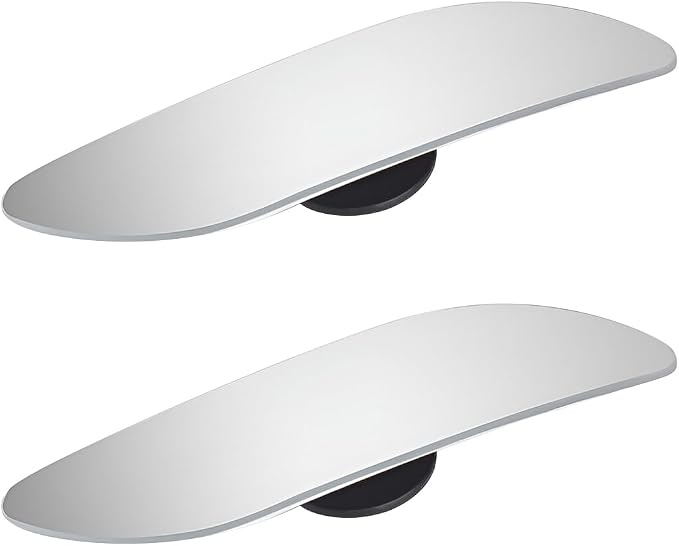 2PCS Car Blind Spot Mirror, Wide Angle HD Glass Rectangle Convex Frameless Side Blindspot Mirror with Adjustable Stick, Auto Exterior Rear View for Wide Angle, Universal for Vehicle (Extended)