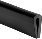 Rubber Edge Trim Black, U Channel PVC Plastic, Metal Sharp Edge Protector Fit for 0.09", Length 5 Feet (1.5 Meter)