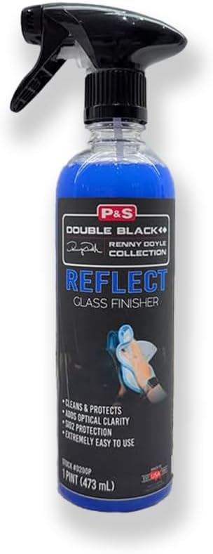 P & S PROFESSIONAL DETAIL PRODUCTS P&S - Reflect Glass Finisher - Crystal Clear Glass Cleaner with SiO2 Protection, Anti-Fog, Hydrophobic, and Easy-Clean Technology (1 Pint)