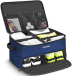 2 Layer Golf Trunk Organizer, Golf Gifts for Men with Separate Ventilated Compartment for 2 Pair Shoes, Waterproof Car Trunk Locker for Balls, Tees, Clothes, Gloves, Gifts for Golfers