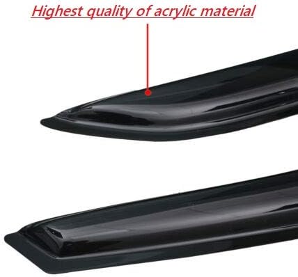 2015-2020 Tape-On Rain Guards for Chevrolet Chevy Tahoe & for GMC Yukon Side Window Visor Deflectors, Durable Tinted Vent Shades 2016 2017 2018 2019