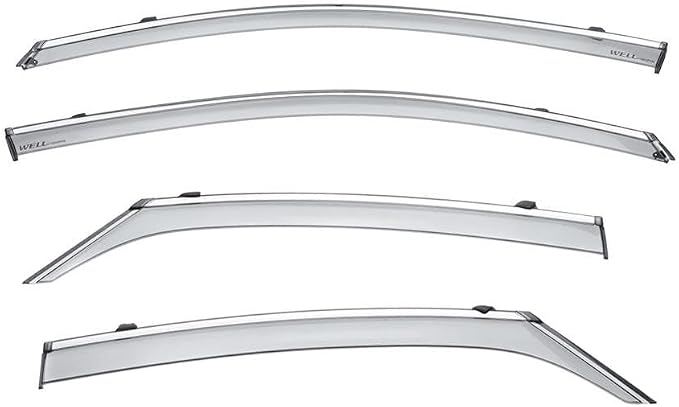 Window Visors Wind Deflectors Compatible with Toyota 2013-2018 Avalon with Chrome Trim Rain Guards 3-847TY050