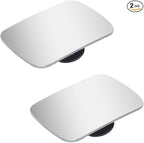 Rectangle Blind Spot Car Mirror - 2" Frameless HD Glass Convex Mirror - 360 Degree Wide Angle Rear View Mirror Side Mirror with Adjustable Stick for Car SUV Truck (Rectangle/2PCS)