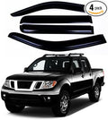 Tape-On Rain Guard 4-Piece for 05-20 Nissan Frontier Crew Cab Windows Visor Shield Shade Smoke 94407