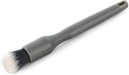 Crevice Cleaning Detailing Brush Kit for Small Spaces - Mini Set Boar's Hair Brush + Ultra-Soft Synthetic Brush - Black & Gray - 2 Pack