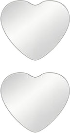 2PCS Car Blind Spot Mirror, Heart-Shaped Wide Angle HD Glass Convex Frameless Side Blindspot Mirror with Adjustable Stick, Auto Exterior Rear View for Wide Angle, Universal Fit