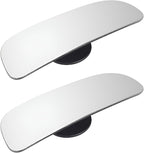 2PCS Car Blind Spot Mirror, Wide Angle HD Glass Rectangle Convex Frameless Side Blindspot Mirror with Adjustable Stick, Auto Exterior Rear View for Wide Angle, Universal for Vehicles (A)