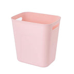 Plastic Small Bathroom Trash Can Wastebasket, 3.5 Gallon, Pink | Compact Sturdy Garbage Can for Bathroom, Laundry Room, Kitchen, Office, Kids Room, Dorm, Durable, Easy to Clean