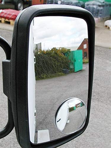 Blind Spot Mirror, 3-3/4" Round HD Glass Convex Aluminum Frame Wide Angle Rear View Mirror For Large Vehicles, Car Suv Truck(Pack Of 2)