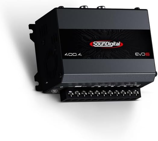 400X4 Car & Motorcycles Full Range Amplifier 4 Channels 400 Watts RMS 4 Ohm - Compact Size - Professional Super Sound Quality