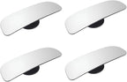 4PCS Car Blind Spot Mirror, Wide Angle HD Glass Rectangle Convex Frameless Side Blindspot Mirror with Adjustable Stick, Auto Exterior Rear View for Wide Angle, Universal for Vehicles (A)