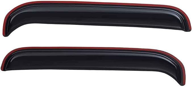 Extra Durable in-Channel Auto Vent Window Visor, Fits 1980-1996 Ford Bronco & Ford F-150/F-250/F-350; 1997 F-250 HD, Regular Cab/SuperCab/SuperCrew, Original Wind Deflector, Smoke, 2-Pcs