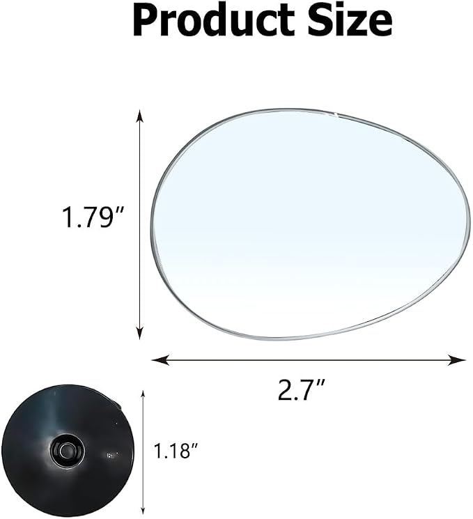 2PCS Blind Spot Mirror, Automotive Exterior Accessories, 360° Adjustable Hd Wide-Angle View For Most Cars, SUVs, Trucks (Oval Mirror)